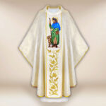 Chasuble with embroidered image of "St. Roch"