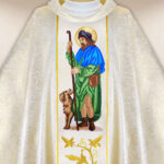 Chasuble with embroidered image of "St. Roch"