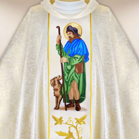 Chasuble with embroidered image of "St. Roch"