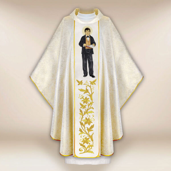 Embroidered chasuble of St. Dominik Savio
