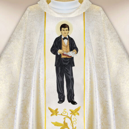 Embroidered chasuble of St. Dominik Savio