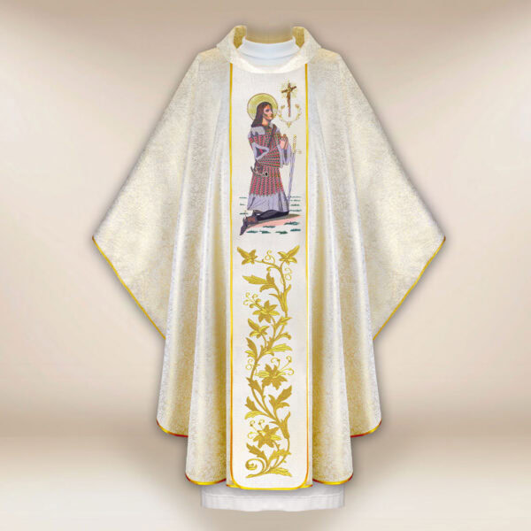 Embroidered chasuble of St. Hubert