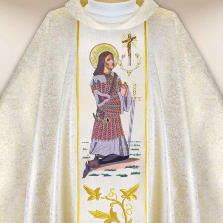Embroidered chasuble of St. Hubert