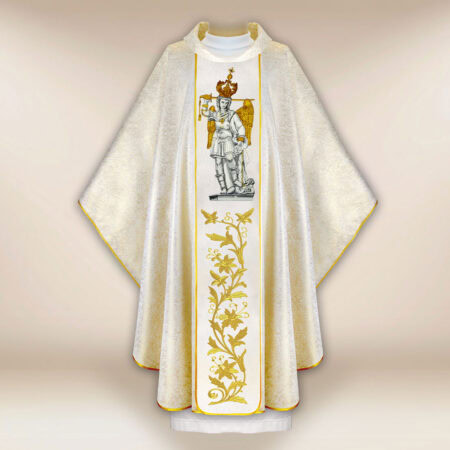 Embroidered chasuble of St. Michael the Archangel from Mount Gargano