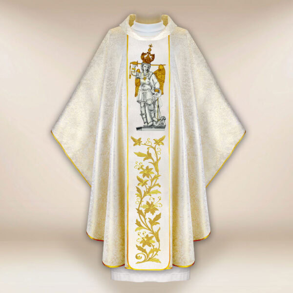 Embroidered chasuble of St. Michael the Archangel from Mount Gargano