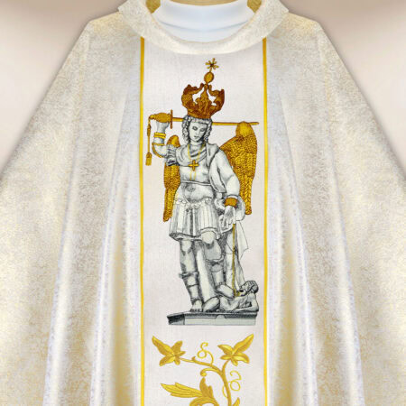 Embroidered chasuble of St. Michael the Archangel from Mount Gargano