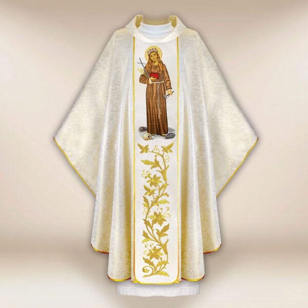 Embroidered chasuble of St. Rosalia