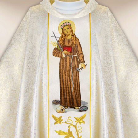 Embroidered chasuble of St. Rosalia