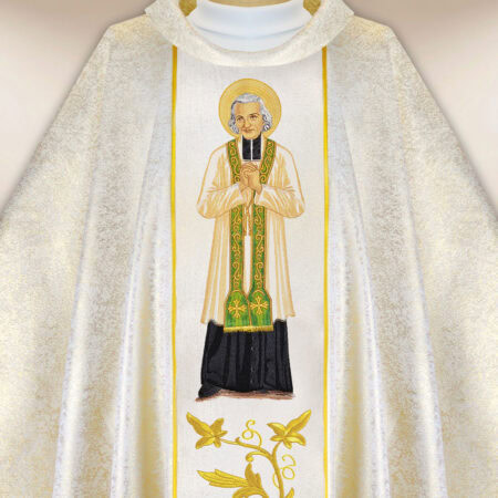 Ornat z wizerunkiem haftowanym “Św. Jan Maria Vianney”