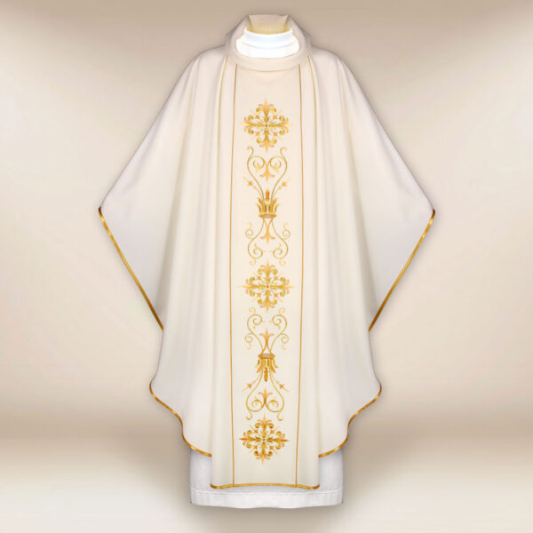 Chasuble with embroidered belt