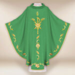 Green Liturgical Chasuble with PX