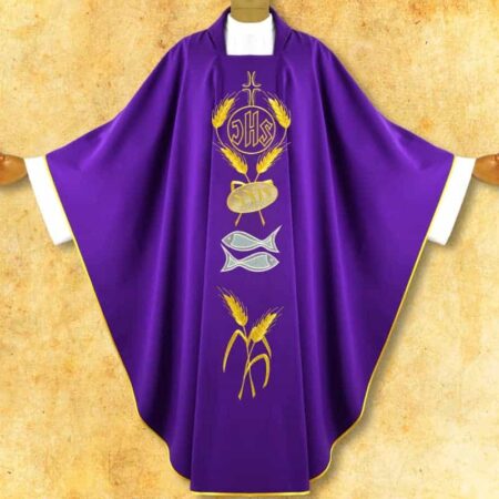 Embroidered Chasuble Purple