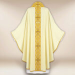 Embroidered chasuble in ecru