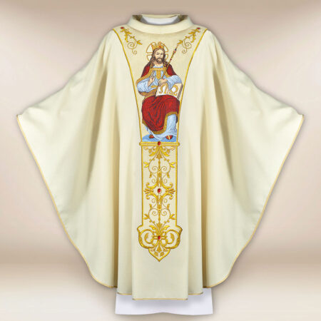 Liturgical Chasuble Featuring Christ the King