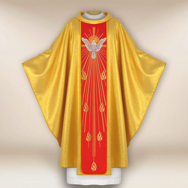 Golden embroidered chasuble Holy Spirit