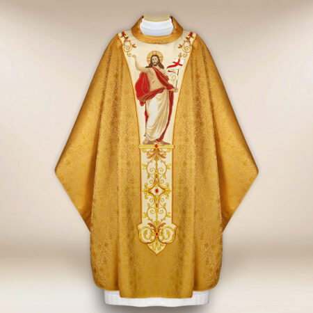 Ornat haftowany “Jezus Zmartwychwstały” złoty