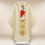Liturgical chasuble Good Shepherd embroidered