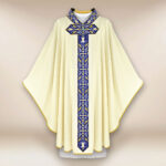 Liturgical Marian Chasuble in Ecru