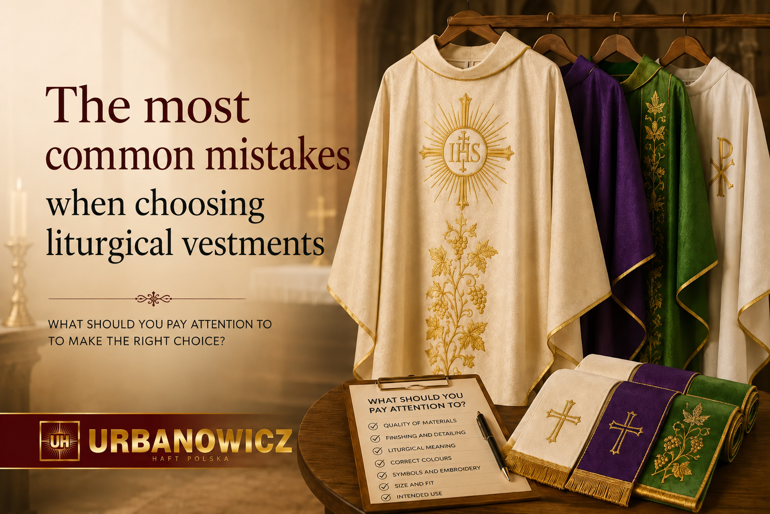 The most common mistakes when choosing liturgical vestments