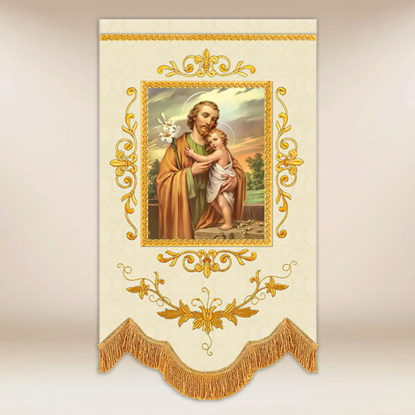 Mini Banner Double-Sided Embroidered St. Joseph