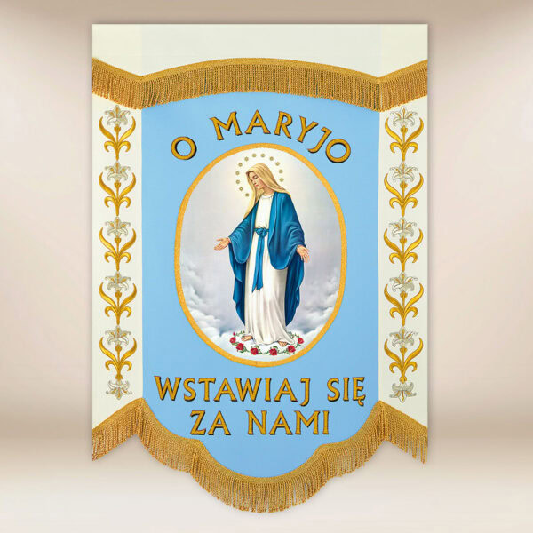 Mini Double-Sided Banner of the Blessed Virgin Mary