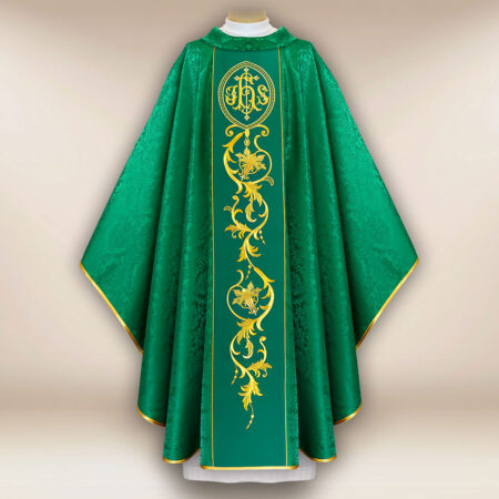 Green Chasuble with Embroidered Band