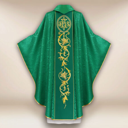 Green Chasuble with Embroidered Band