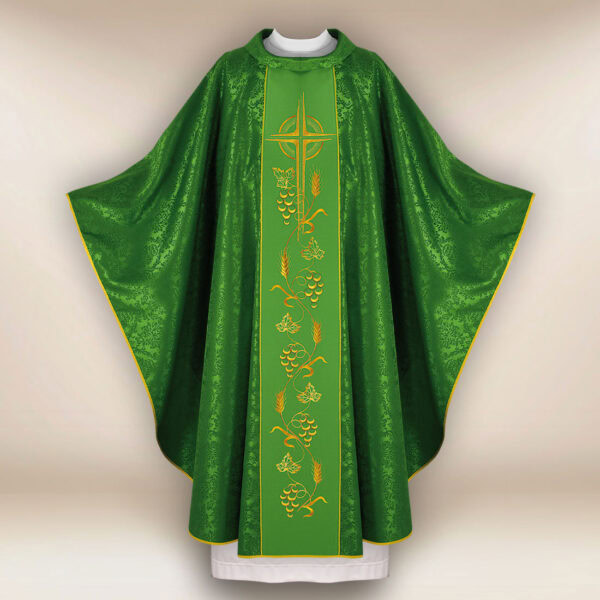 Green Chasuble with Embroidered Band