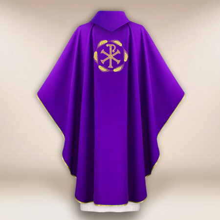 Embroidered PX Chasuble in Purple