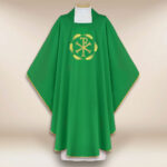 Embroidered chasuble PX green