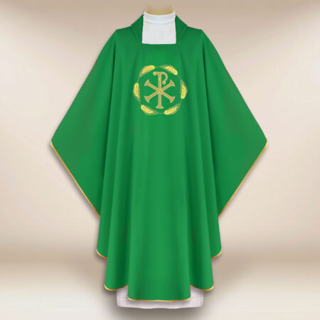 Embroidered chasuble PX green