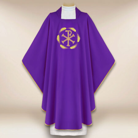 Embroidered PX Chasuble in Purple