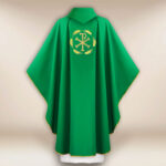 Embroidered chasuble PX green