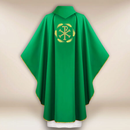 Embroidered chasuble PX green