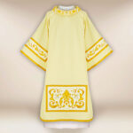Embroidered dalmatic in ecru