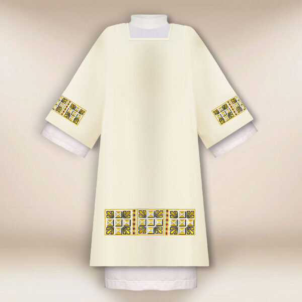 Liturgical embroidered dalmatic for deacon