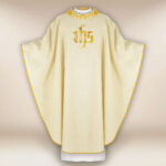 Liturgical Chasuble with IHS Embroidery