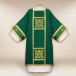 Green embroidered liturgical dalmatic
