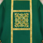 Green embroidered liturgical dalmatic