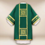 Green embroidered liturgical dalmatic