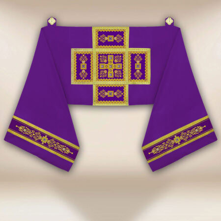 Purple embroidered humeral veil