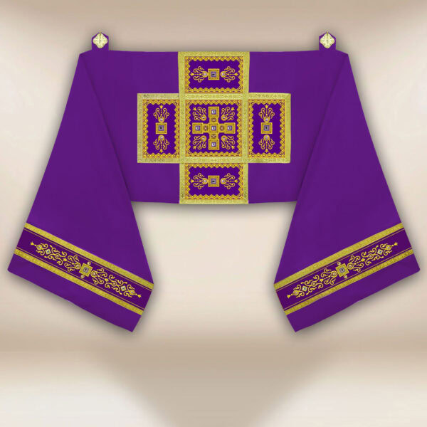 Purple embroidered humeral veil