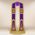 Embroidered purple Roman stole