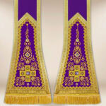 Embroidered purple Roman stole