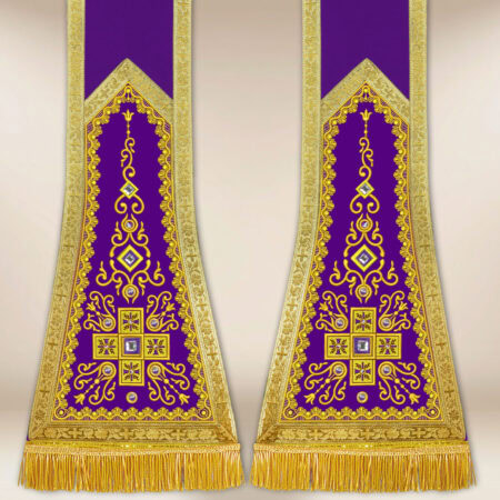 Embroidered purple Roman stole