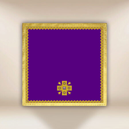 Embroidered purple chalice veil