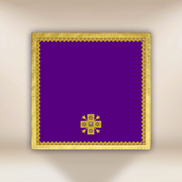 Embroidered purple chalice veil