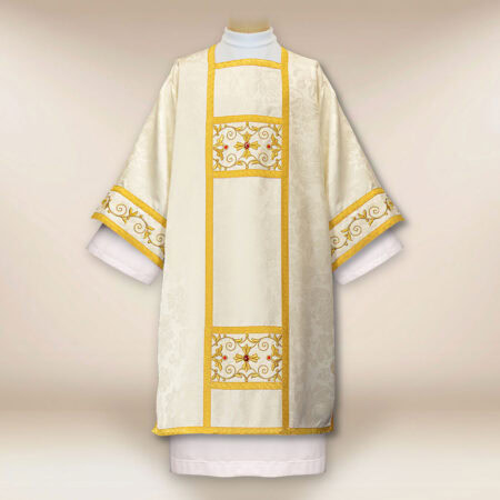 Embroidered dalmatic "Massimo-Bianco"