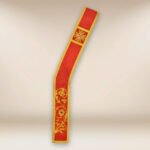 Embroidered deacon's stole "Massimo-Rosso"
