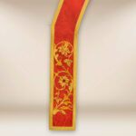 Embroidered deacon's stole "Massimo-Rosso"
